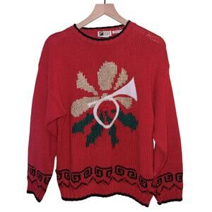 VNTG RAPPORT hand knit christmas sweater M